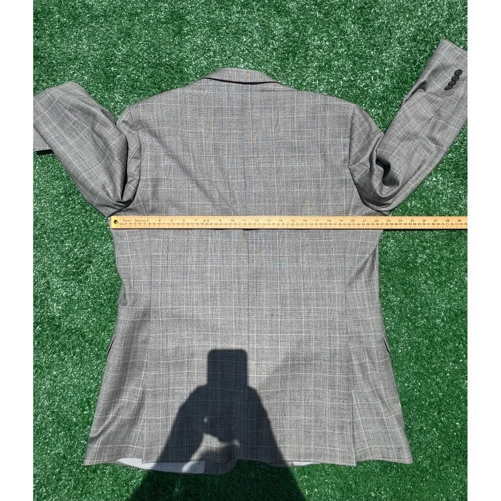 Brooks Brothers Explorer Fitzgerald Fit Grey Glen Plaid Blazer Sport Coat 44R